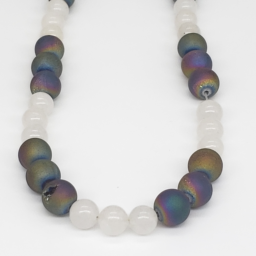 Sedona Druzy with Quartzite Beaded Necklace